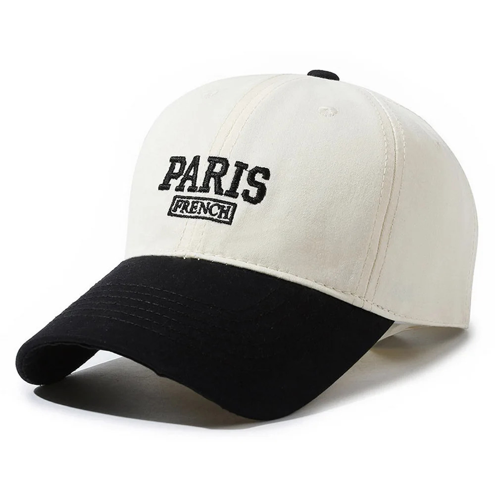 Women Baseball Caps Spring And Autumn Contrast Color Peaked Hats Dome Cotton 5660cm Embroidered Letters Personality In 240103