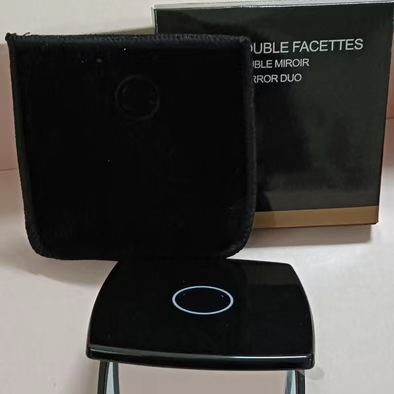 Brand CC Mirror Compact Mirrors Double Facettes Double Mirror DUO Makeup Mirror WIth dusk bag Compact Mirrors Makeup Tools 7Color Stock Dropshipping