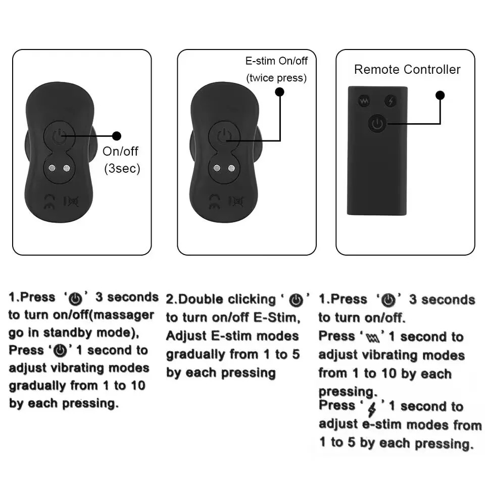 5 Frequency electric anal plug Remote butt plug electric prostate stimulator toy masturbator sex toy man 240105