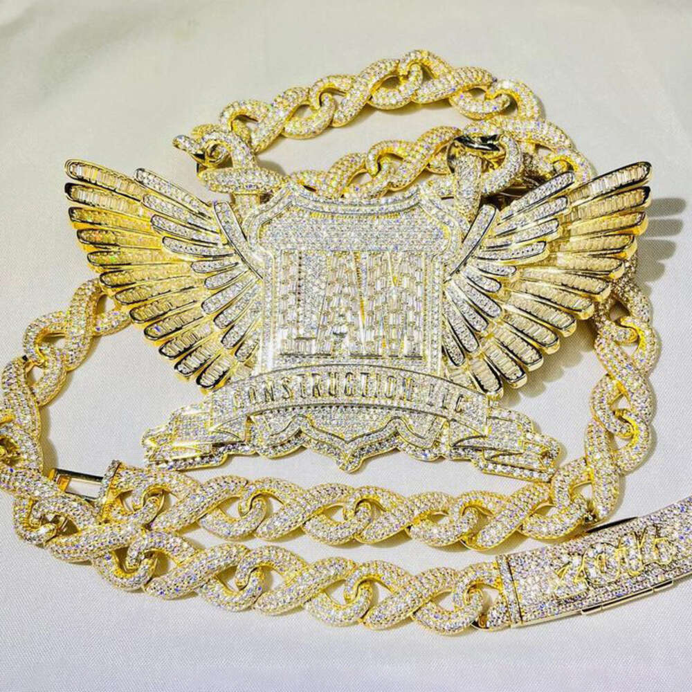 Wholesale Custom 10k 14k Real Solid Gold Certificate Moissanite Dia Original Cuban k Chain Necklace Fine Jewelry 7MM 12MM