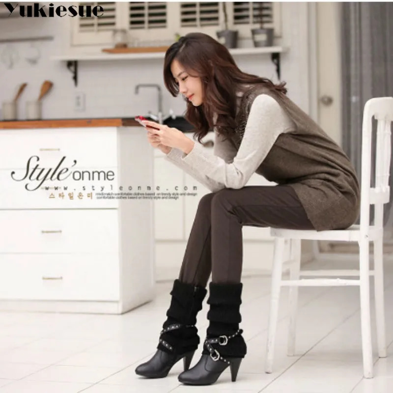 clothes S4XL Women Pencil Pants High Waist Skinny Thick Velvet Warm Winter Leggings Jeggings Legins Feminina Trousers 90H 240105
