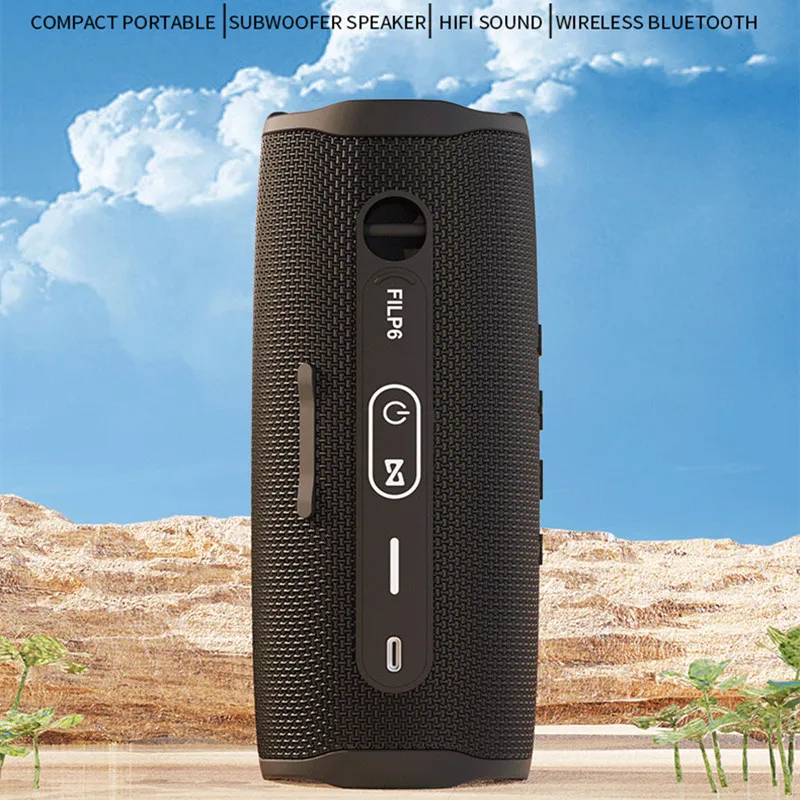 Flip6 Wireless Bluetooth Speaker Waterproof Outdoor Riding Card Audio MP3 Music Player Support AUX Audio Input USB Playback