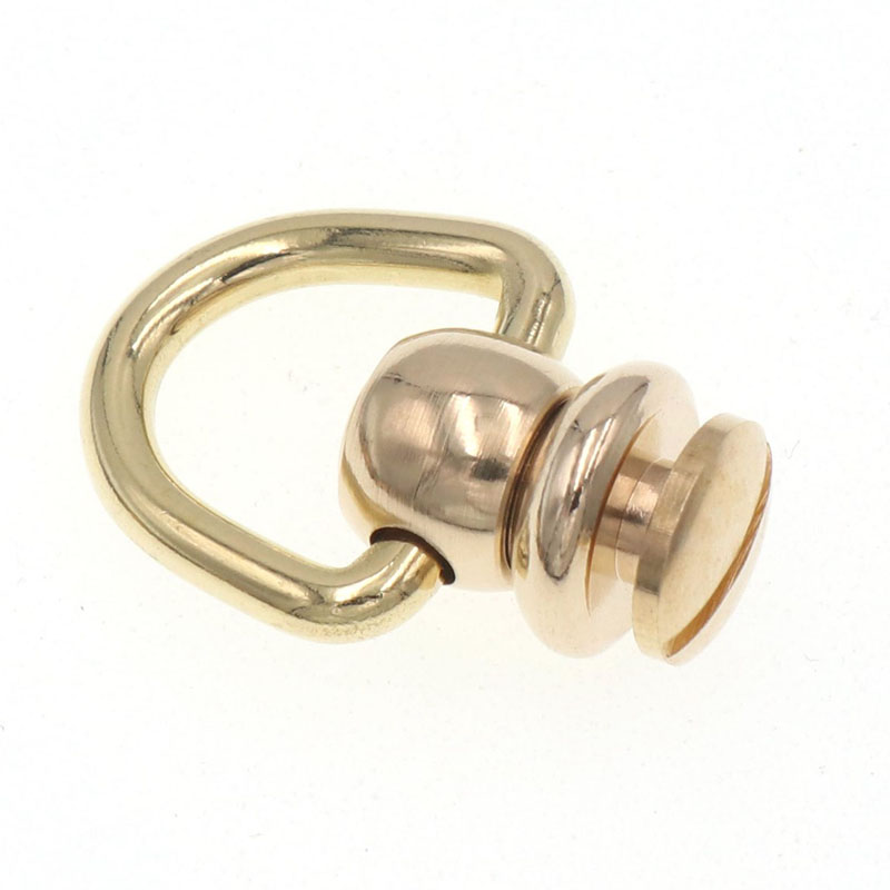 6 pieces brass swivels ring lock buckle handmade D ring bag luggage accessories bag hanger diy hardware part