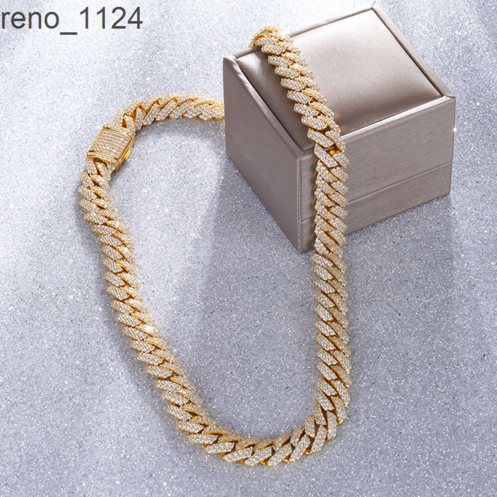 Starsgem Hip Hop Style Chain 925 Silver Sterling Moissanite Necklace Cuban Link Chain For Men
