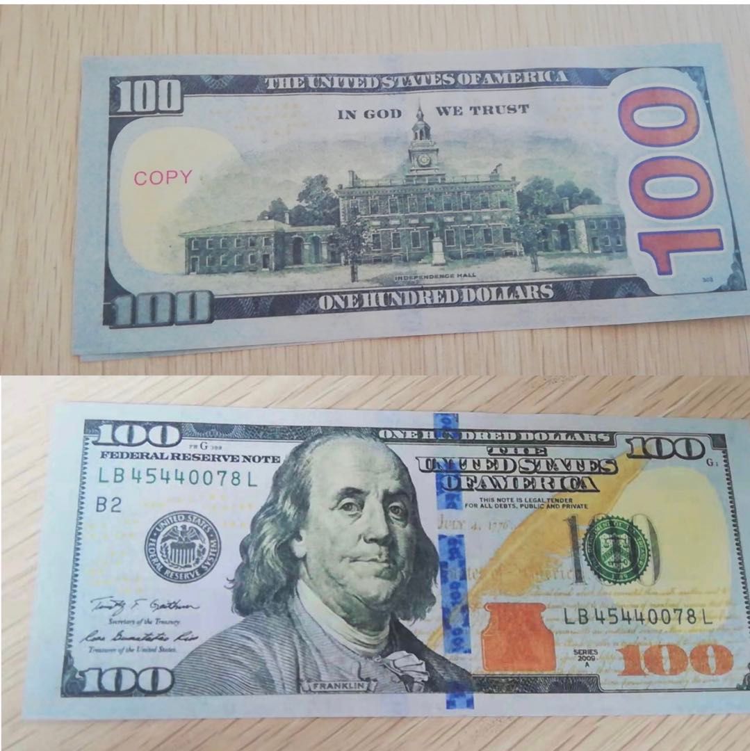 Copy Money Actual 1:2 Size Festive Party Supplies 50% Usa Dollars Prop Movie Banknote Paper Novelty Toys 1 5 Apqmr