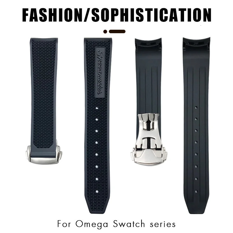 18mm 19mm 20mm 21mm 22mm Rubber SilICONe Watchband Sxwatch Moon Watch AT150 Tag Heuer Soft Strap 240104