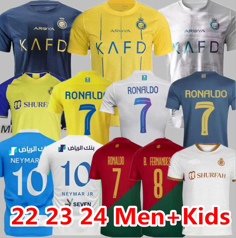 23 24 Al Nassr FC Ronaldo soccer Jerseys Men Kids Kit NEYMAR JR Al Hilal Saudi uniform CR7 boys Football shiirt MANE Al-Nassr jersey 2023 2024 SERGEJ Saudi Arabia