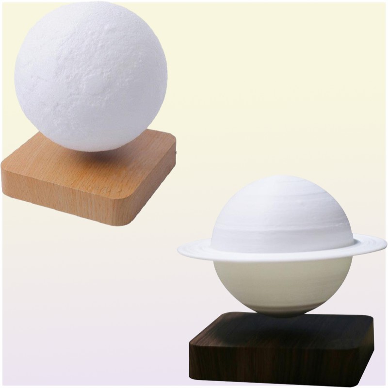Novelty Items Levitation Moon Lamp Night Light Creative 3D Magnetic Rotating Christmas Led Floating Home Decoration Holiday Gift6336094