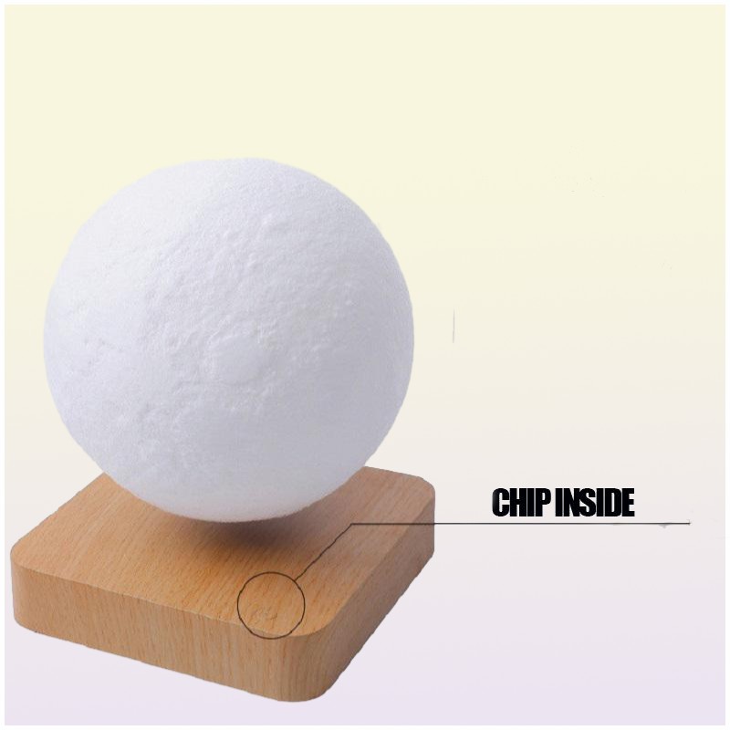 Novelty Items Levitation Moon Lamp Night Light Creative 3D Magnetic Rotating Christmas Led Floating Home Decoration Holiday Gift6336094