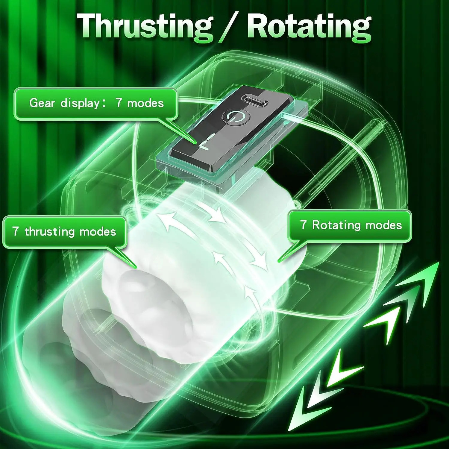 LCD Automatic Male Masturbator Telescopic Rotation Vagina Masturbation Adults Sex Toys for Men Piston Open-ended Mastubators Cup 240105