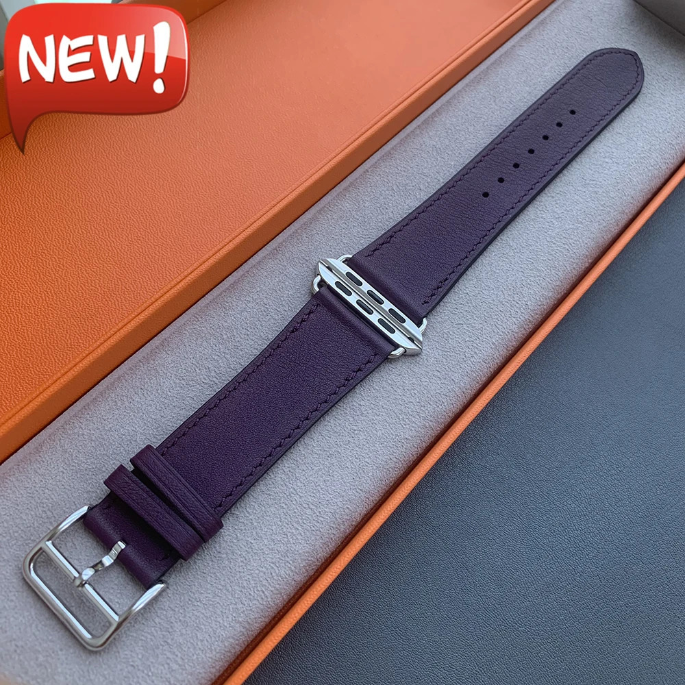 Promotion High Quality Swift Or Barenia Leather Ultra 2 Band For Apple Watch 9 8 7 6 Se 5 4 3 Strap 41MM 45MM 49mm 240104
