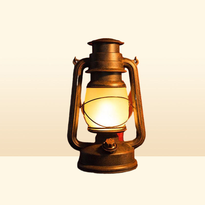 Portable Lanterns Remote Control Vintage Camping Lantern LED Candle Flame Tent Light Battery Operated Kerosene Lamp Table Night