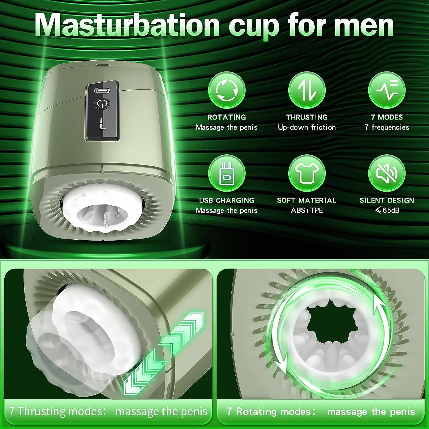 LCD Automatic Male Masturbator Telescopic Rotation Vagina Masturbation Adults Sex Toys for Men Piston Open-ended Mastubators Cup 240105