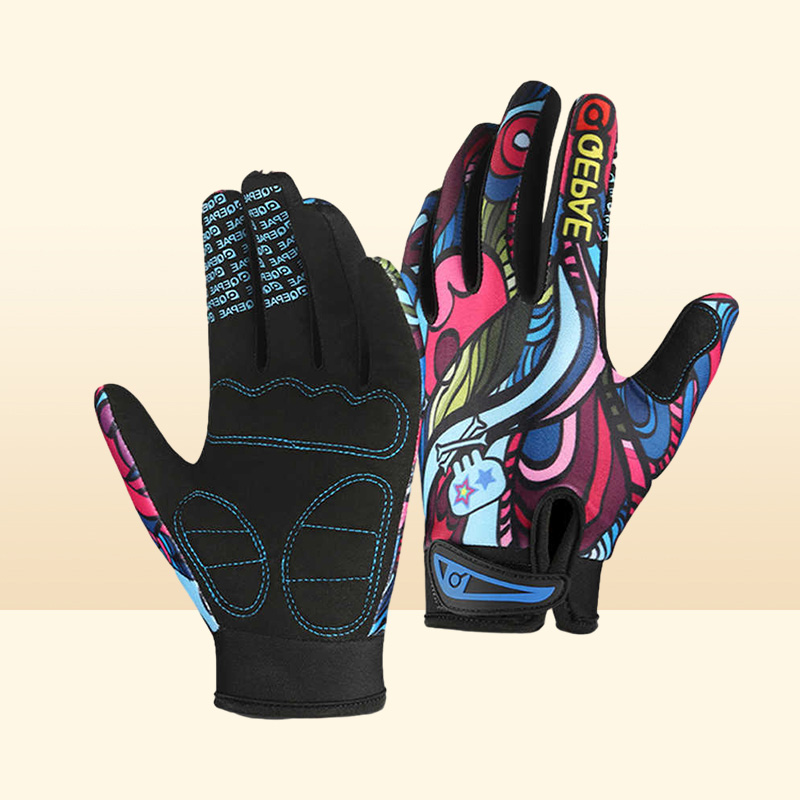 Cycling Gloves MTB Cycling Gloves Men Women Full Finger Bicycor Sn Shockproof Motorcycle Mitten Winter Warm Bike Outdoor Sport Glove T221019