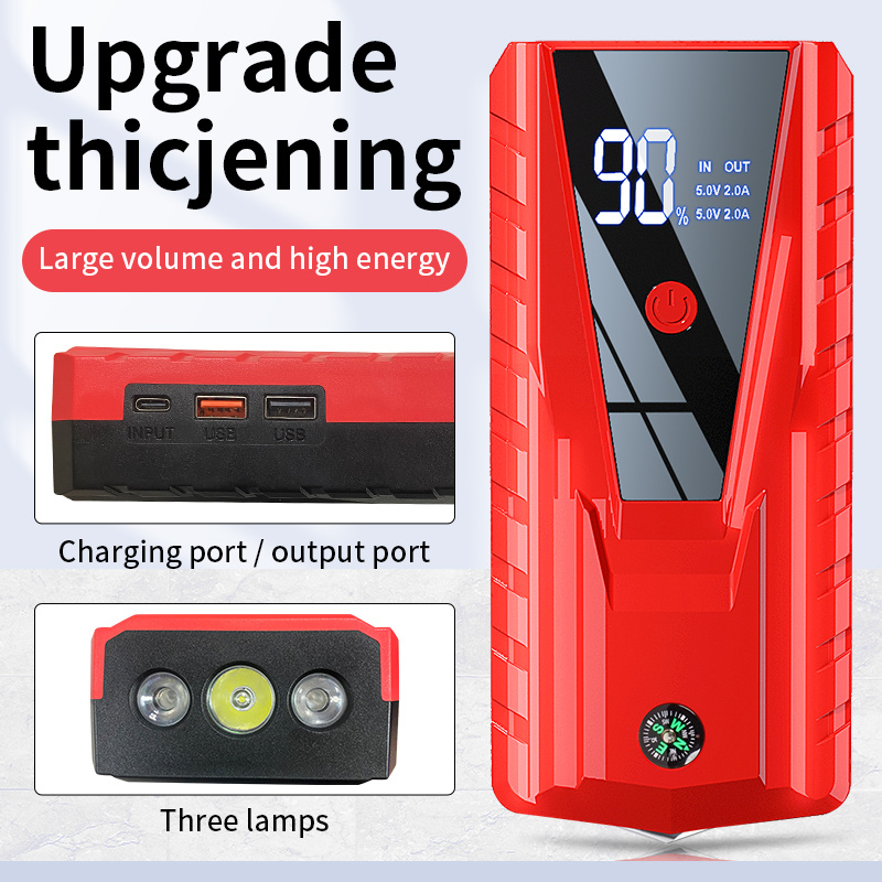 26000mAh Car Jump Starter Power Bank 2000A Starting Device, Diesel Petrol Charger For Car Battery Booster Device