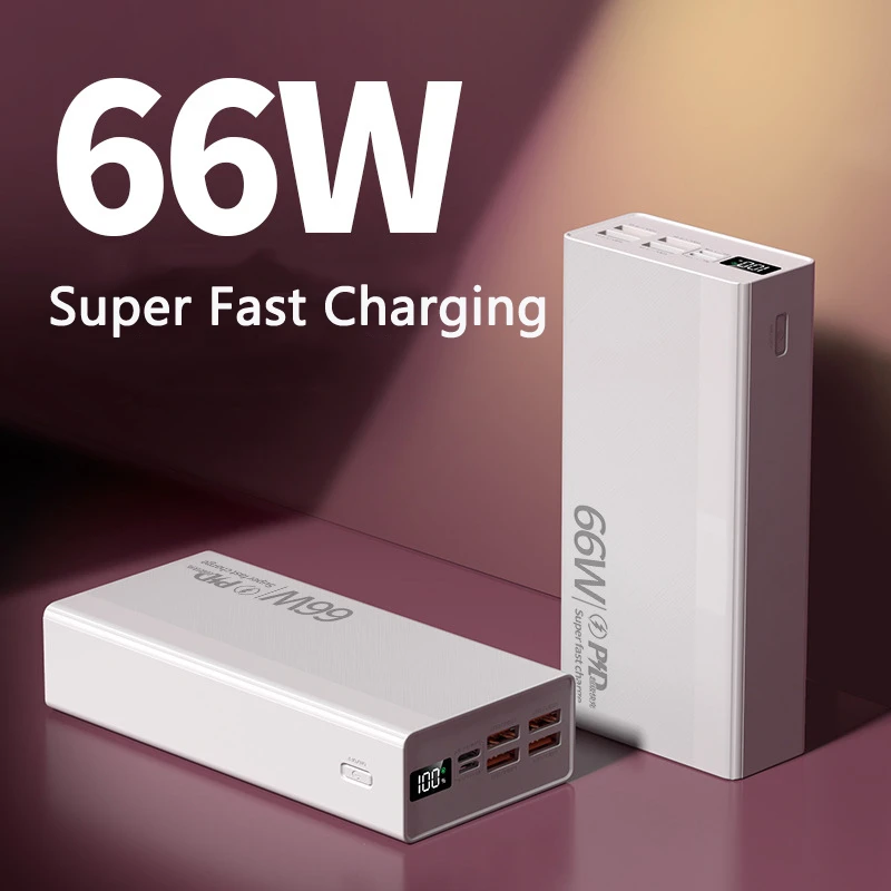 30000mAh Power Bank 66W External Battery Fast Charging Powerbank for iPhone 15 Samsung Xiaomi Huawei Portable Charger Poverbank