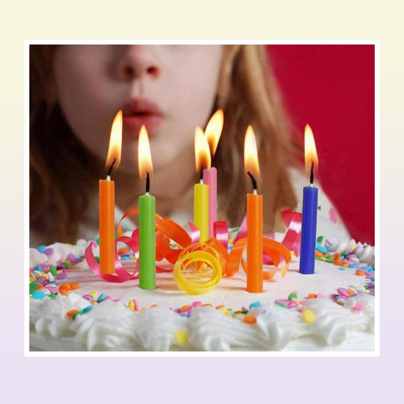 Candles Candles 100Pcs Unscented Taper Candle Colorf Smokeless Paraffin Dripless Hand Poured Wax For Wedding Christmas Spa Drop De1155545