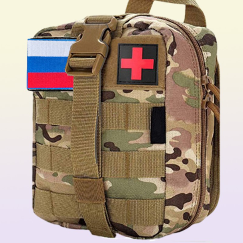 Outdoor Gadgets Pcs Survival First Aid Kit Molle Gear Emergency s Trauma Bag For Camping Hunting Disaster Adventures 221021