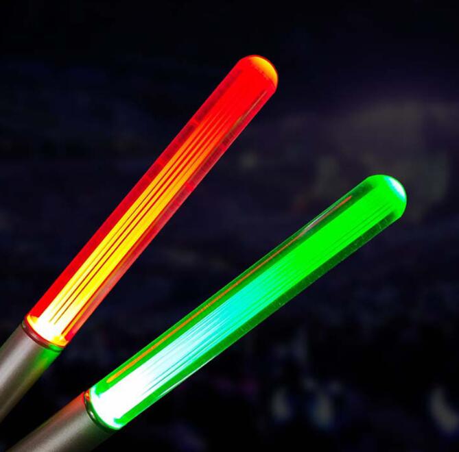 Durable Keychain Glow Pen Flash Torch Magic Wand Stick Lightsaber LED Light Keychain Glowing Cheering Sticks