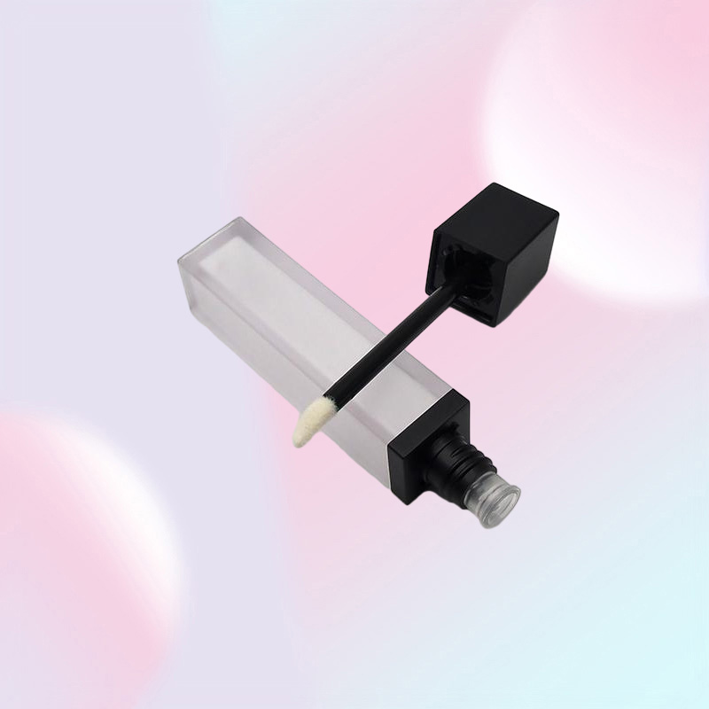 Storage Bottles Jars 7ml Frosted Lip Gloss Bottle With Black Cap Empty Square Tube Portable DIY Lipgloss Packing Container 105020933