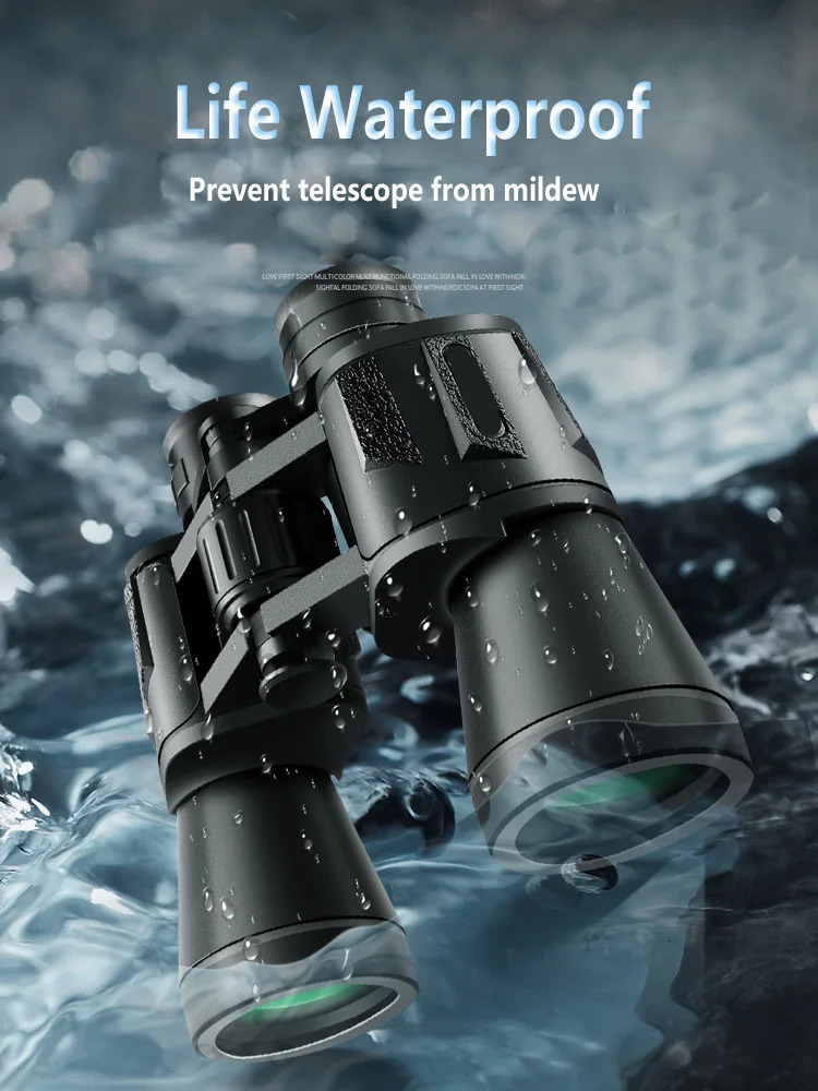 50000M German Military 20X50 Zoom HD BAK4Prism Powerful Binoculars Long Range Professional Telescope Low Night Vision Camping 240104