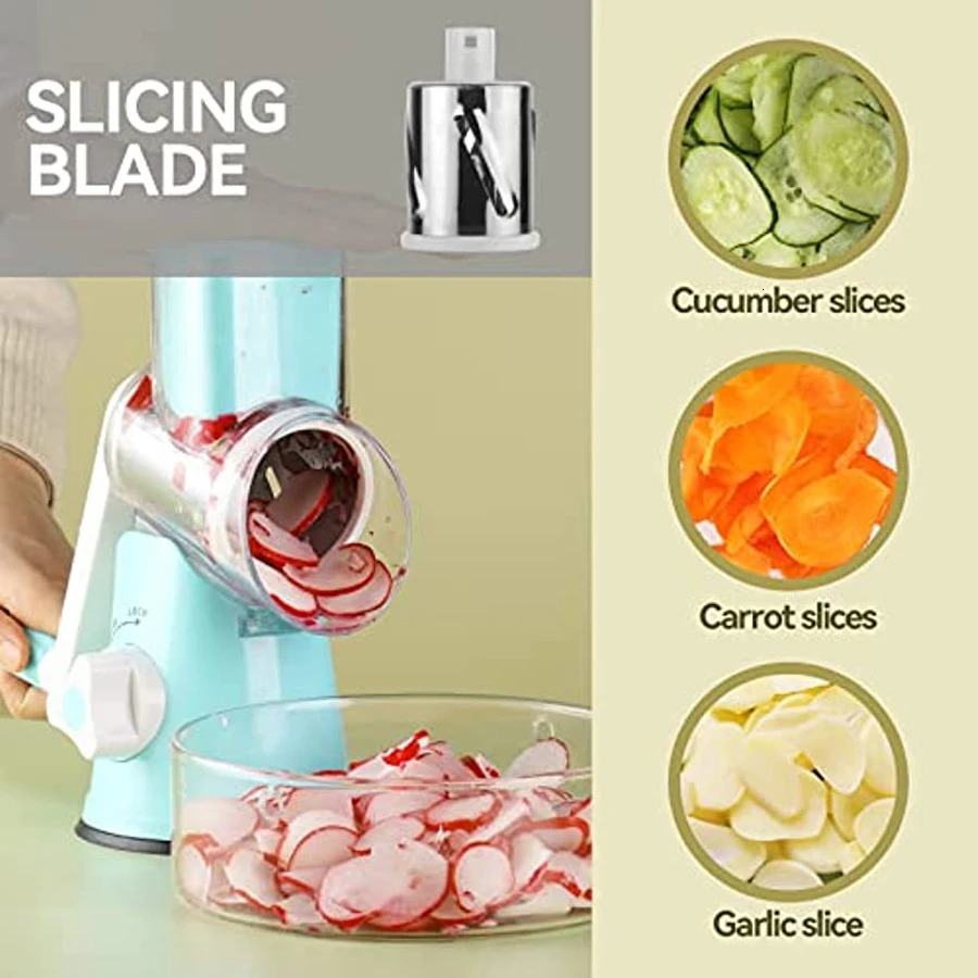Manual Rotary Vegetable Cutter Cheese Grater Food Fruit Potato Peeler Carrot Shredder Slicer Cutting Chopper Kitchen Tools 240105
