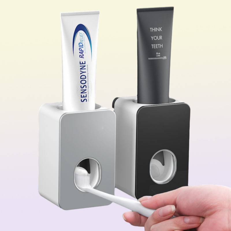 Toothbrush Holders Wall Mounted Automatic Toothpaste Dispenser Squeezers Bathroom Accessories Toothpaste Holder Rack dispensador p