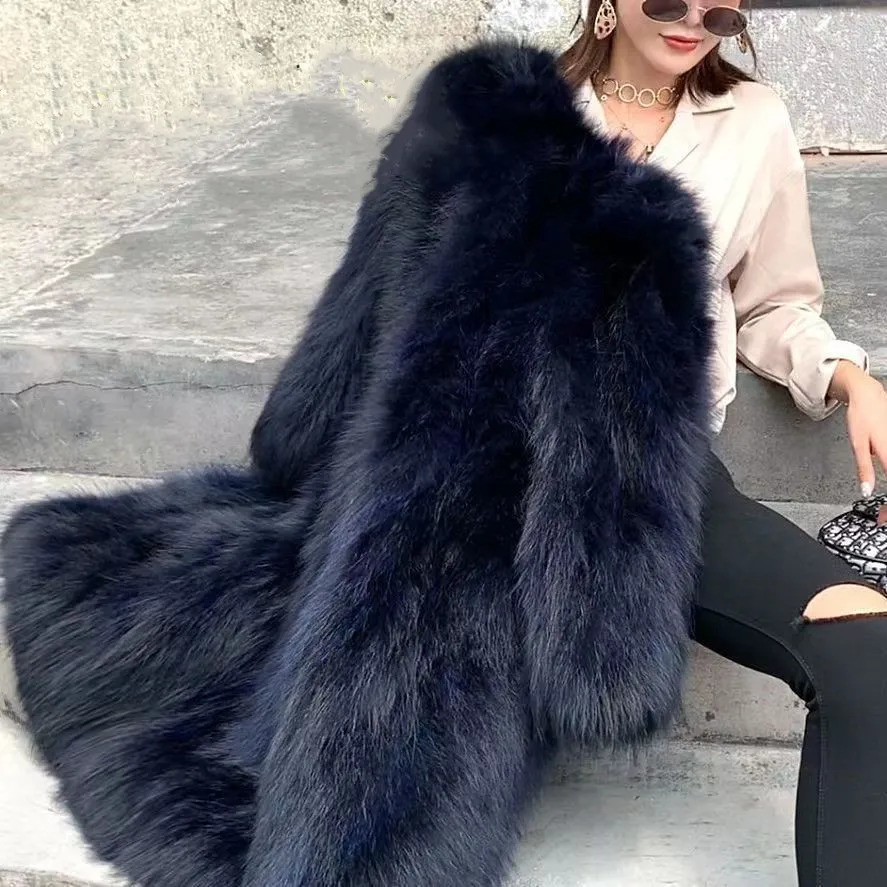 Winter Thick Outwear Coats Genuine Raccoon Fur Womens Jacket Wholesale Overcoat JZ292 240105