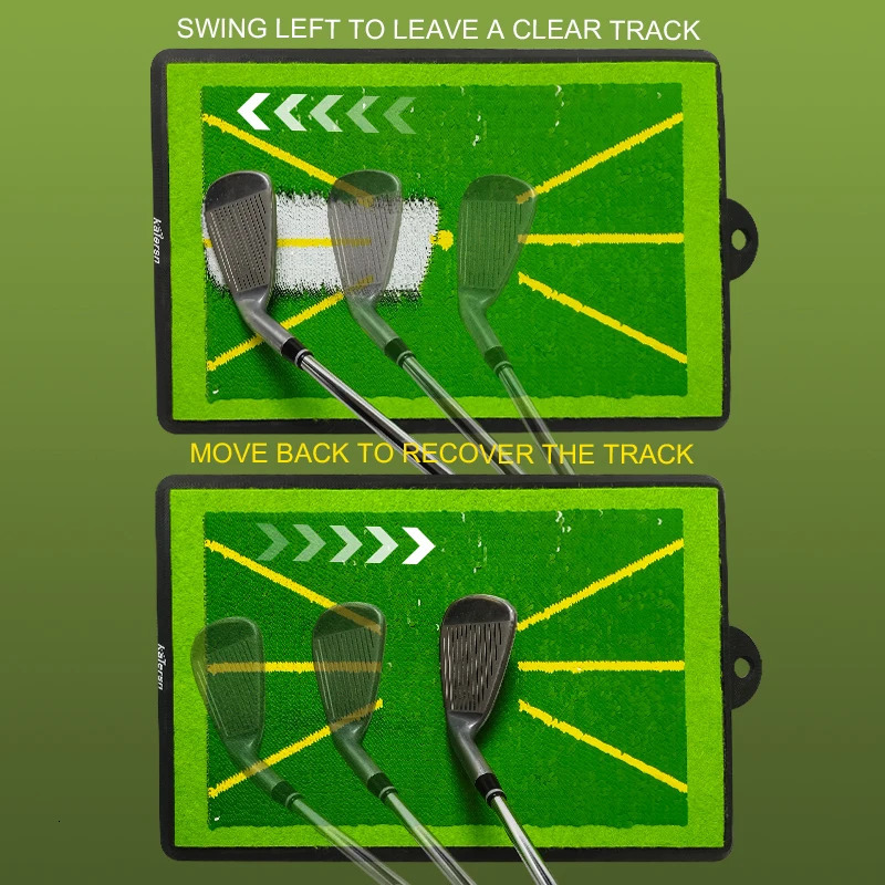 High Quality Golf Training Pad For Swing Detection Batting Ball Trace Directional Mat Swing Path Pads Swing Practice Pads 240104