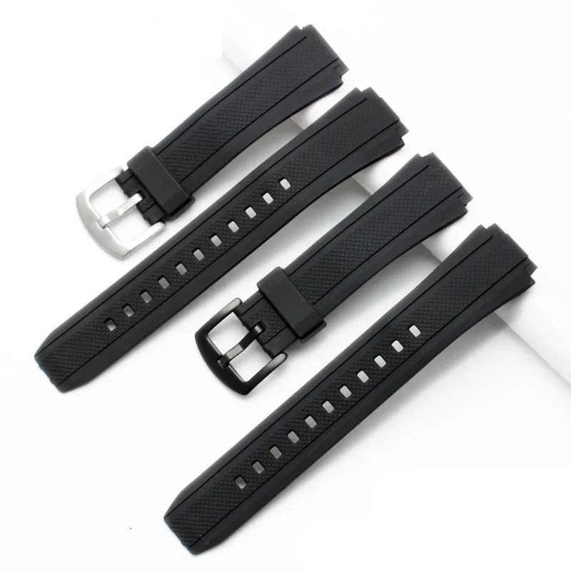 EF552 Black Silicone Rubber Sports Watch Strap For Casio Watchbands EF552D Men Bracelet Stainless Clasp 2520mm 240104