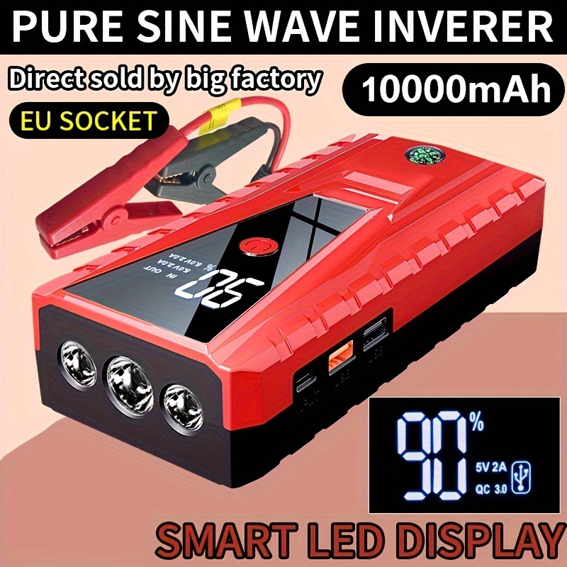 26000mAh Car Jump Starter Power Bank 2000A Starting Device, Diesel Petrol Charger For Car Battery Booster Device