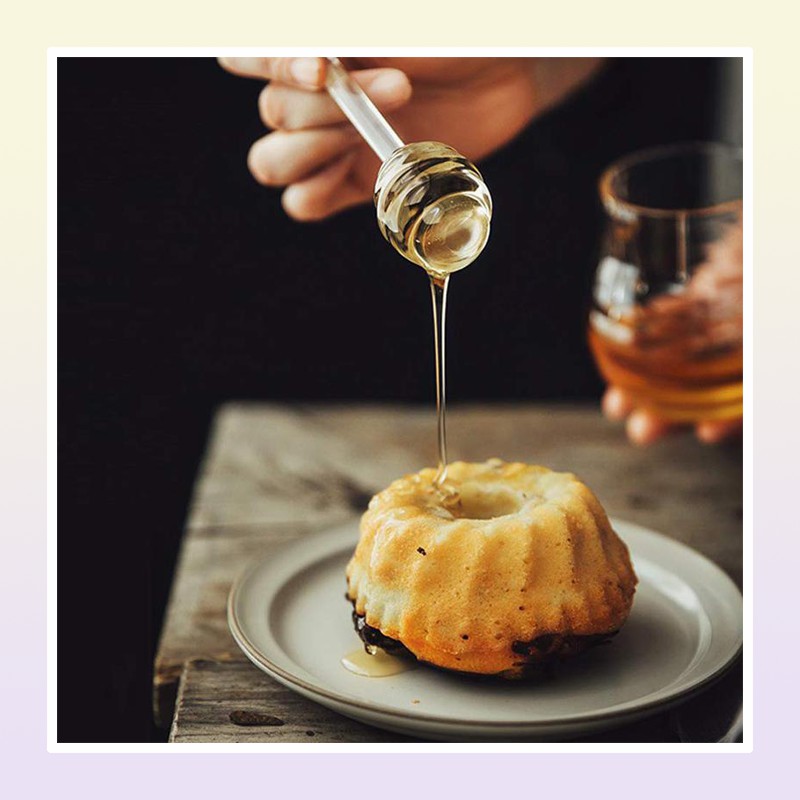 Storage Bottles Jars 250ml Glass Honey Jar High Borosilicate Pot With Dipper Spoon Small Kitchen Container For Syrup9425482