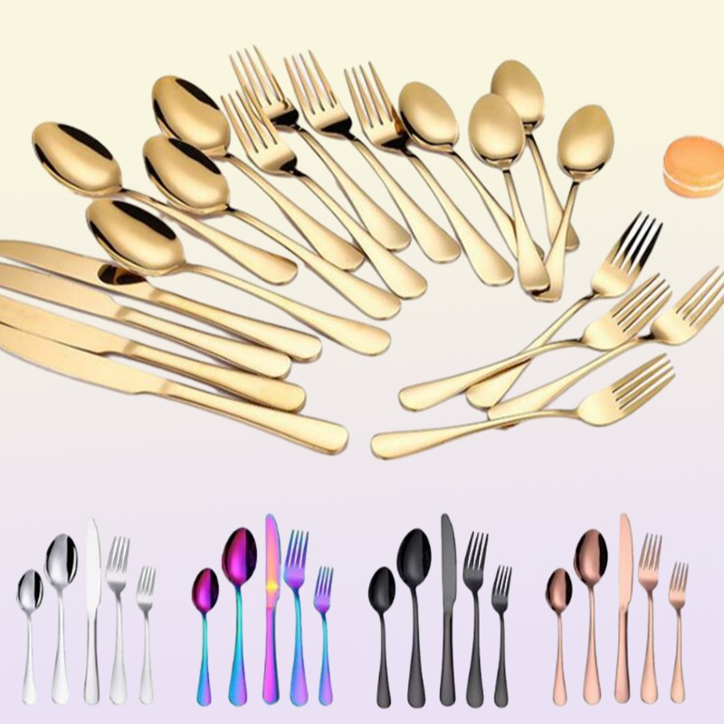 Flatware Sets More Choices 5pcsset 4pcsset Stainless Steel Set Grade Silverware Cutlery Utensils Include Knife Fork SpoonFlatwar7097677