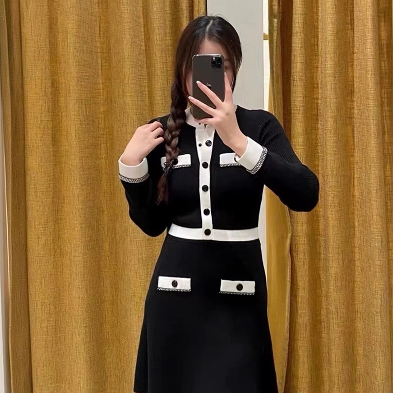 Ladies Color Block Plaid Long-Sleeved Cardigan Early Autumn Female V-Neck Single-Breasted S Loose Lazy Sweater Coat 231229