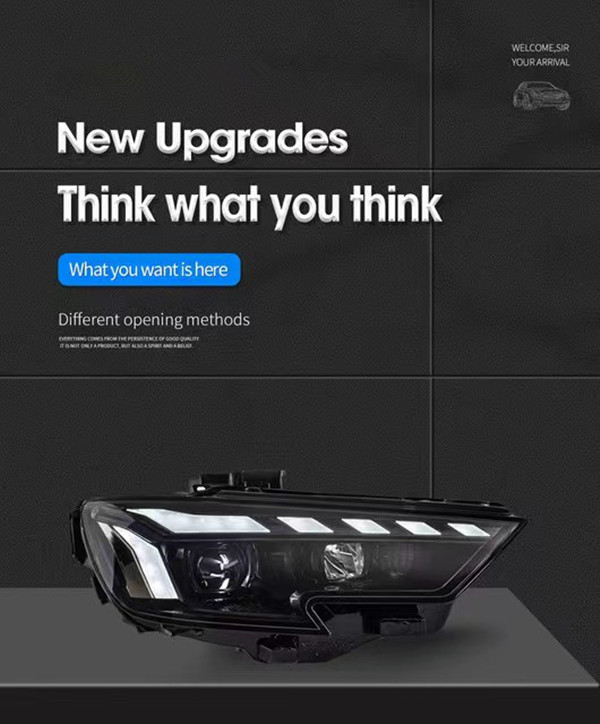 Car Head Light for Audi A3 A3L S3 LED Daytime Running Headlight 2013-2021 Turn Signal Dual Beam Lamp Lens