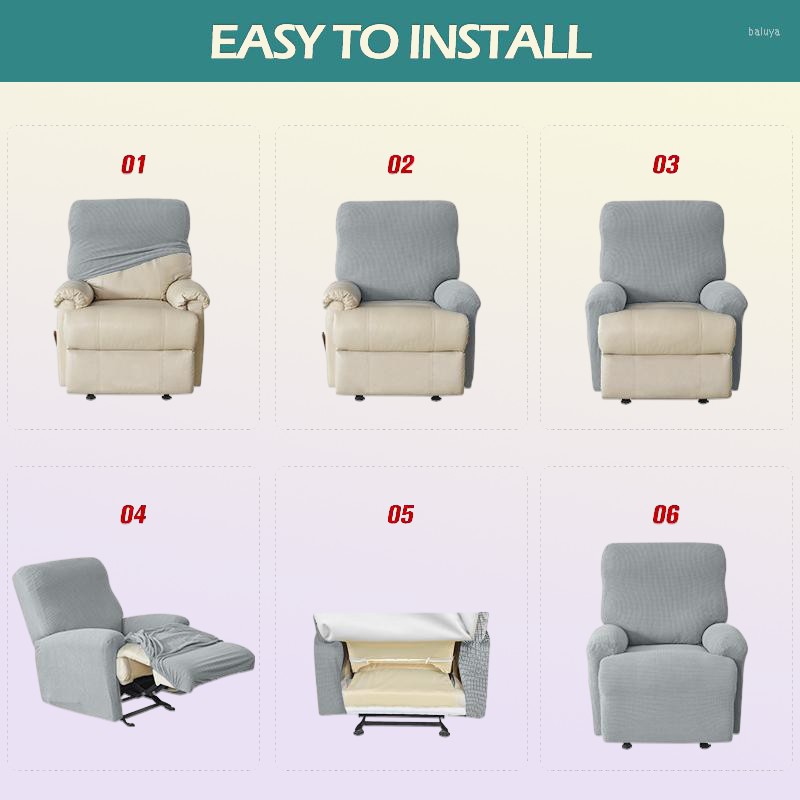 Chair Covers Waterproof Fabric Recliner Sofa Cover High Quality 123 Seater Lazy Boy Stretch For Living Room7344004