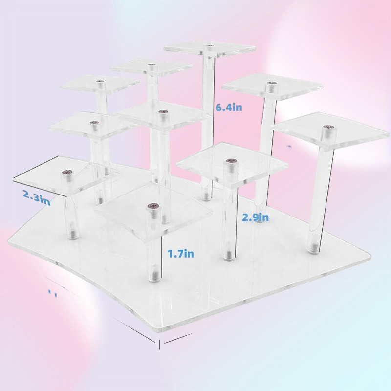 Storage Bottles Anime Action Mini Figures Acrylic Display Rack Cupcake Dessert Earring Jewelry Stand Holder Model Toy Perfume Shel5172647