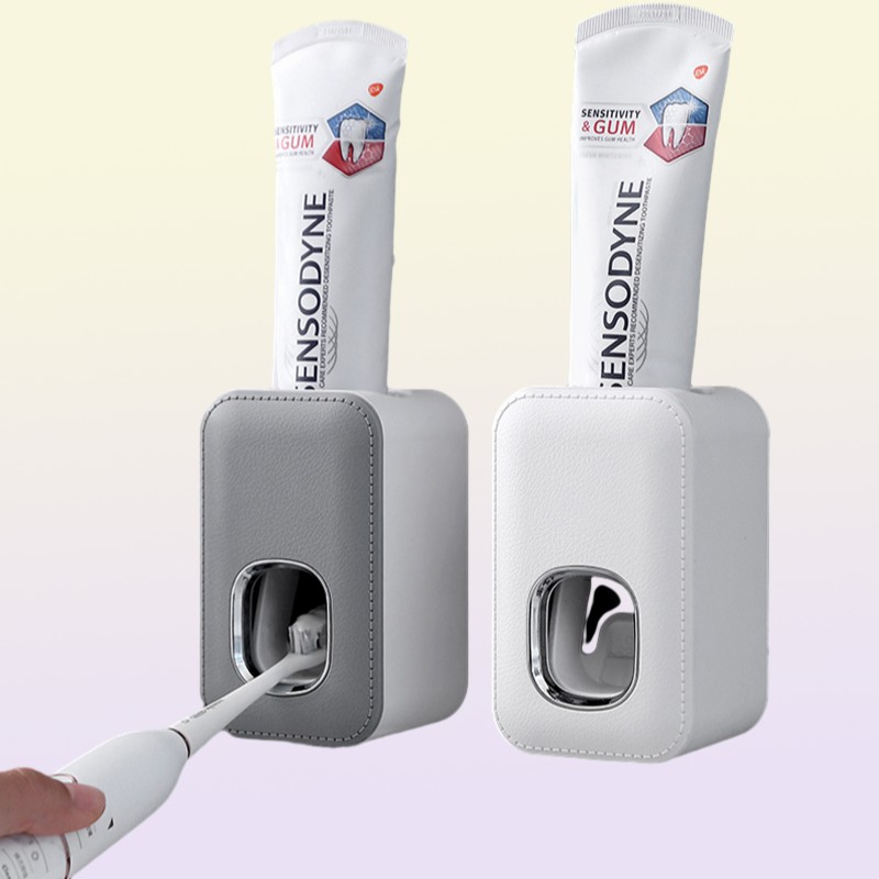 Toothbrush Holders Wall Mounted Automatic Toothpaste Dispenser Squeezers Bathroom Accessories Toothpaste Holder Rack dispensador p