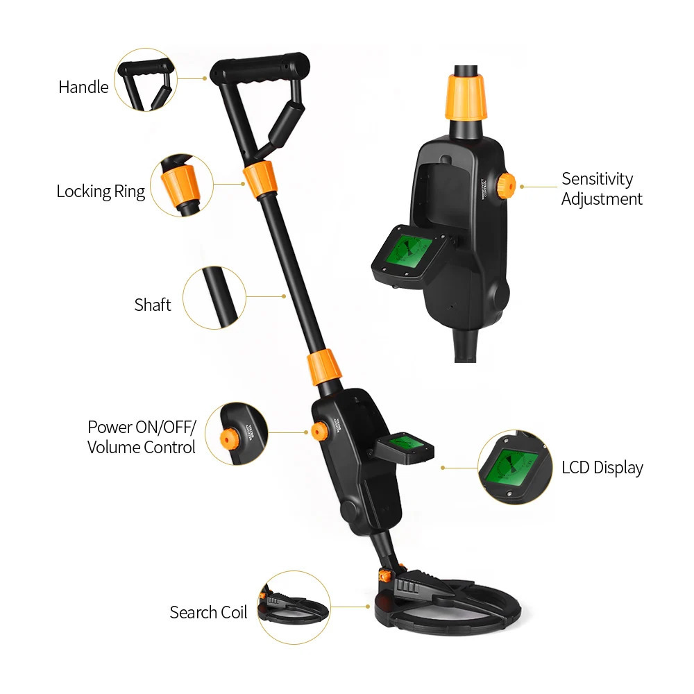 MD1008A Metal Gold Detector Handheld Gold Treasure Search Finders Underground Metal Detector Tracker Seeker Tools for Adults 240105