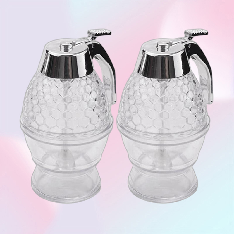Storage Bottles 2PCS Dispenser NonDrip Syrup With Stand Cup Jar Special Pot For5519216