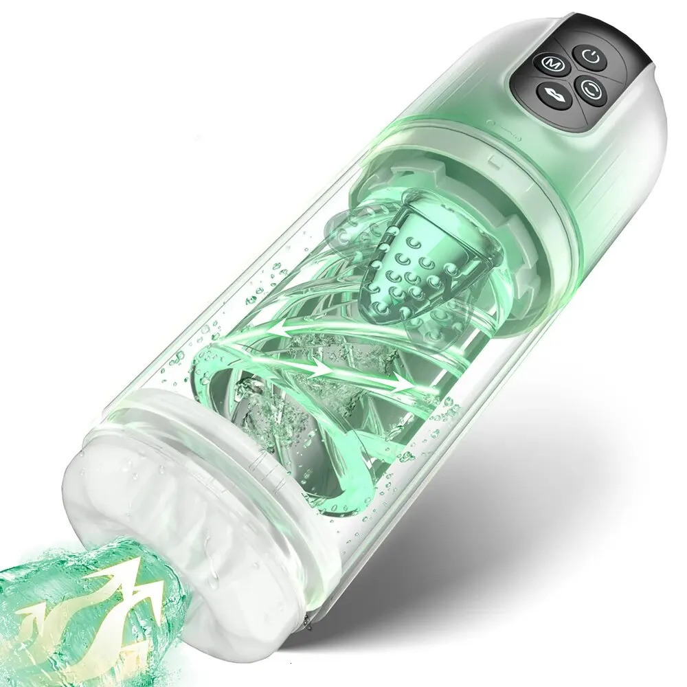 Automatic Male Masturbator Penis Pump Adult Toys Sex Toys with 3 Pump 7 Rotating 7 Licking 7 Sucking Male Masturbators 240105