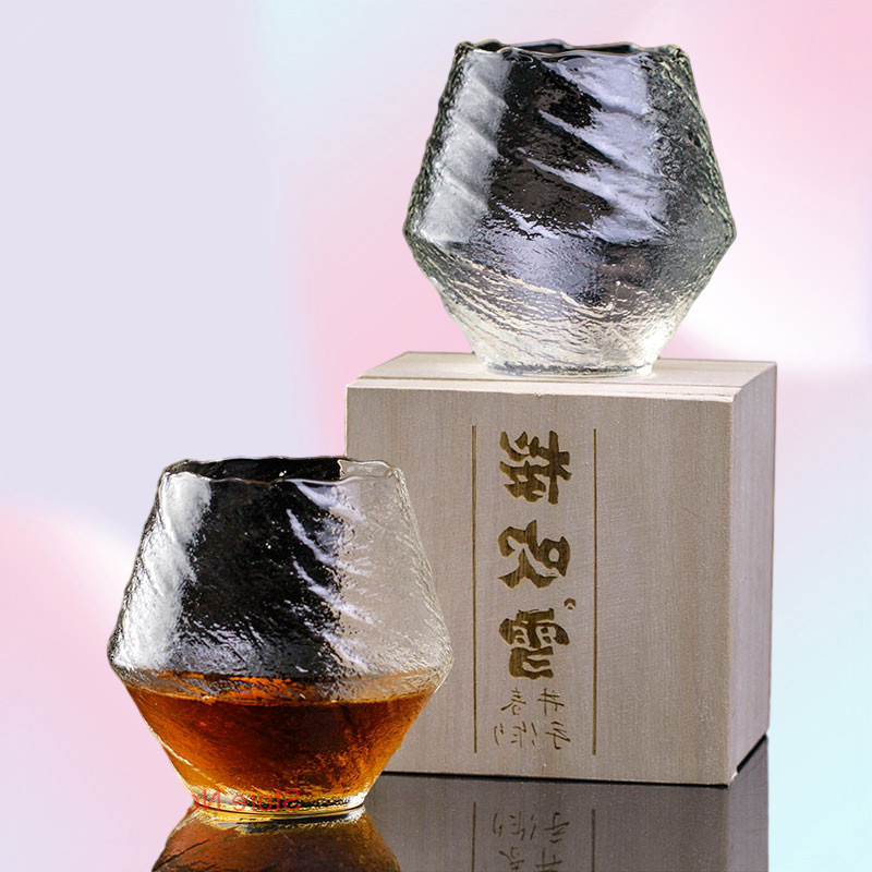 Japanese Hazy Air Wine Glass Falling Whiskey Tumbler Hammer Pattern Whisky Cup XO y Drinking Glasses Wineglass 2205056920775299u