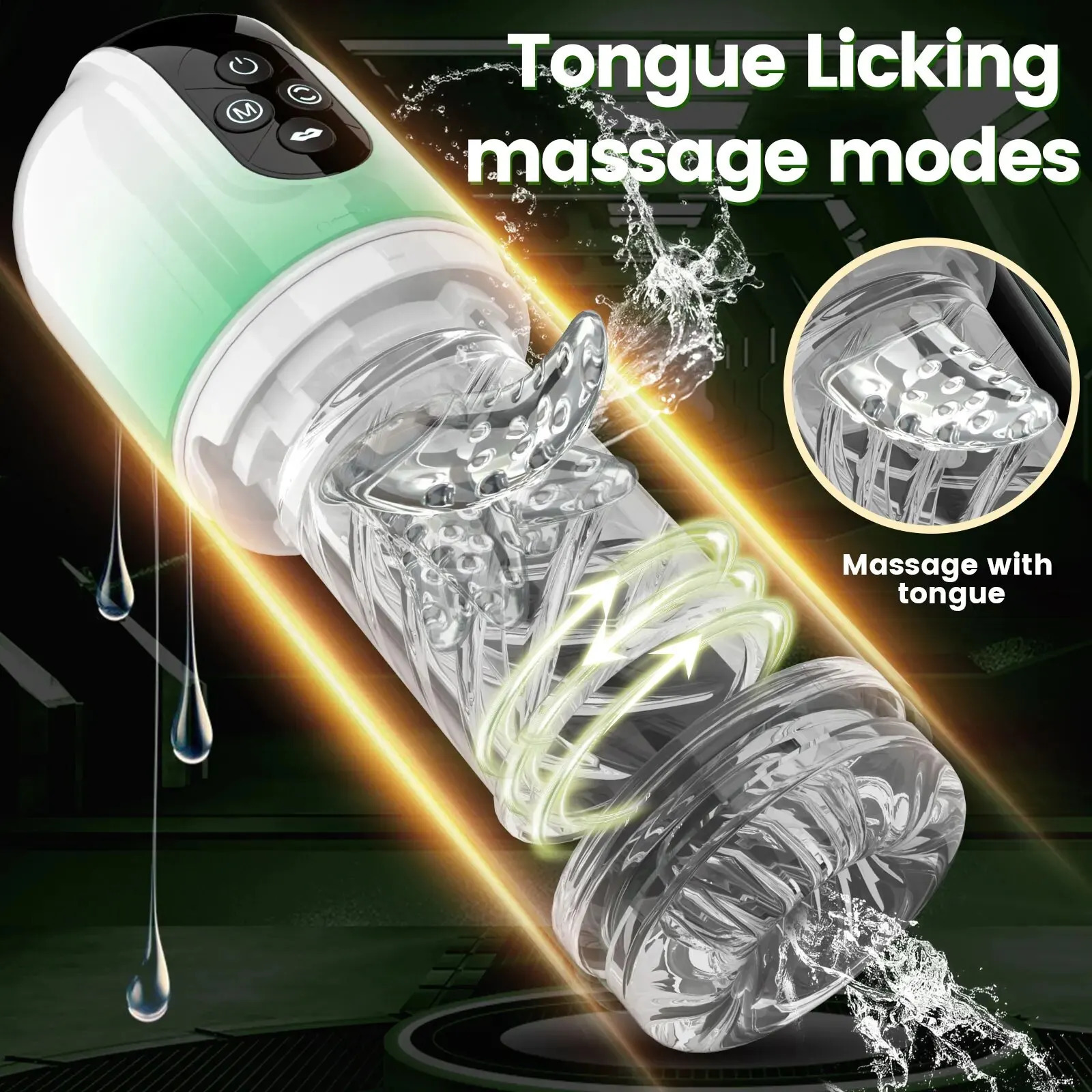 Automatic Male Masturbator Penis Pump Adult Toys Sex Toys with 3 Pump 7 Rotating 7 Licking 7 Sucking Male Masturbators 240105