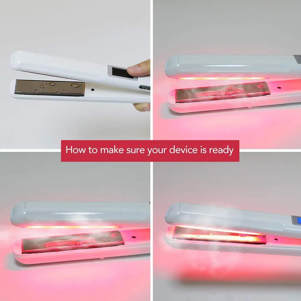 Hair Care Ultrasonic Infrared Straightener Professional Cold Flat Iron Treament Styler Therapy Conditioning Tools 240104