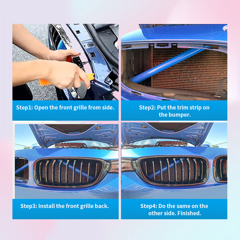 Front Kidney Grille Trim Covers Frame Decorative Strips For BMW F20 F22 F21 F30 F32 F36 F23 F31 F33 1 2 3 4 Series Car Styling
