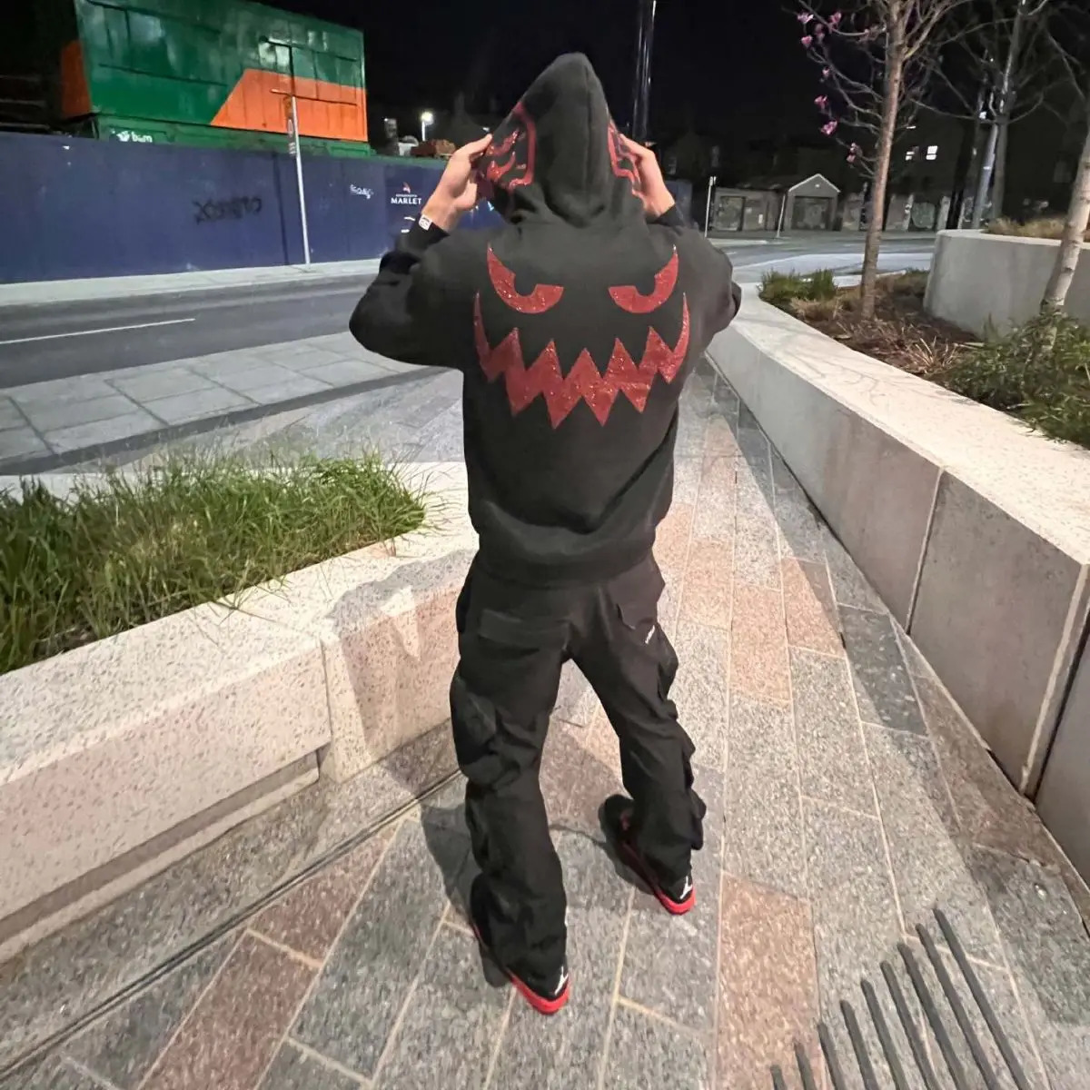 European and American Y2k male goth diamond hooded female hip-hop zipper long-sleeved autumn and winter Harajuku sweatshirt 240104