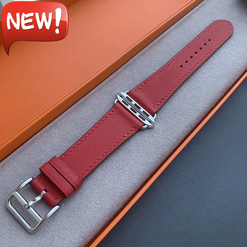 Promotion High Quality Swift Or Barenia Leather Ultra 2 Band For Apple Watch 9 8 7 6 Se 5 4 3 Strap 41MM 45MM 49mm 240104