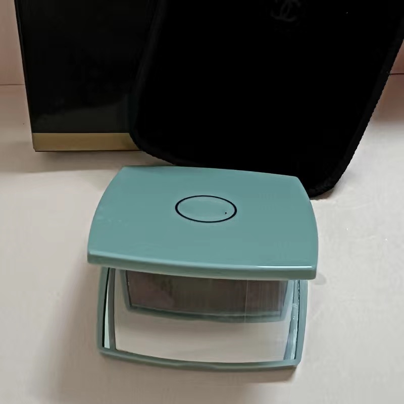 Brand CC Mirror Compact Mirrors Double Facettes Double Mirror DUO Makeup Mirror WIth dusk bag Compact Mirrors Makeup Tools 7Color Stock Dropshipping