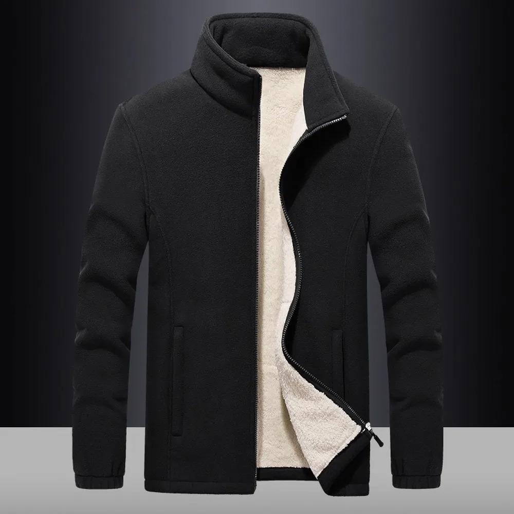 Mens Thick Fleece Jackets Men Outwear Sportswear Wool Liner Warm Jackets Coats Man Thermal Coat Men Winter Coat Plus Size L-4XL 231229