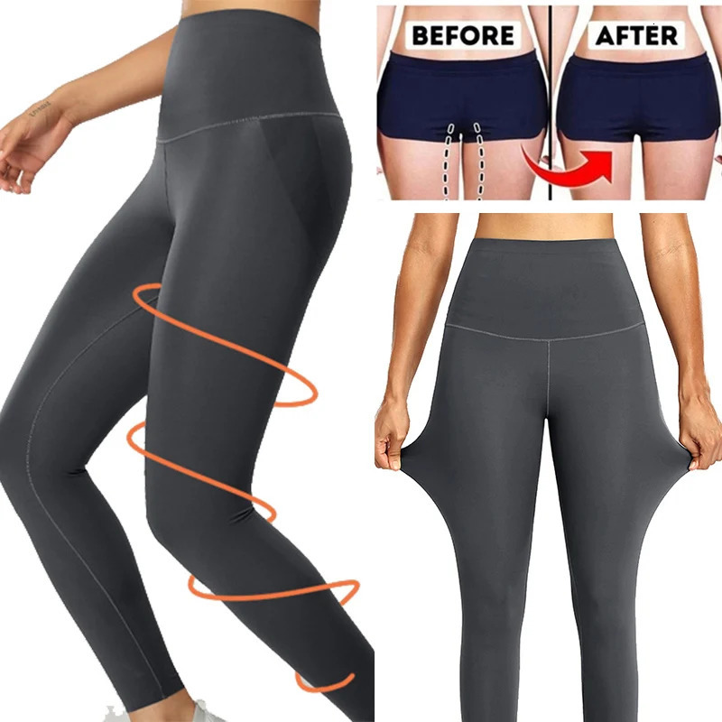 Shapewear Anti Cellulite Compression Leggings Leg Slimming Body Shaper High Waist Tummy Control Panties Thigh Sculpting Slimmer 240104